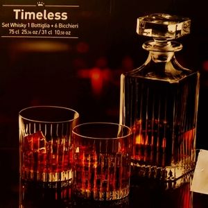 RCR Timeless Decanter with 6 glasses